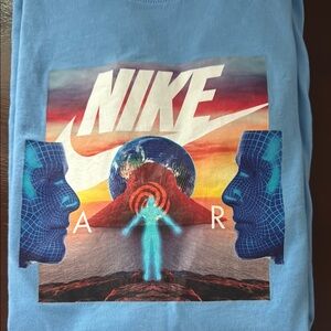 Nike Blue Short Sleeve Tees Dynamic Design
